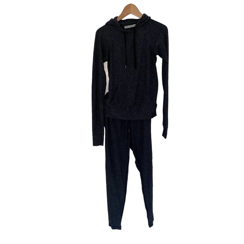 Outdoor Voices Women's Cloud Knit Sweatpants Jogger & Hoodie Size XS Charcoal